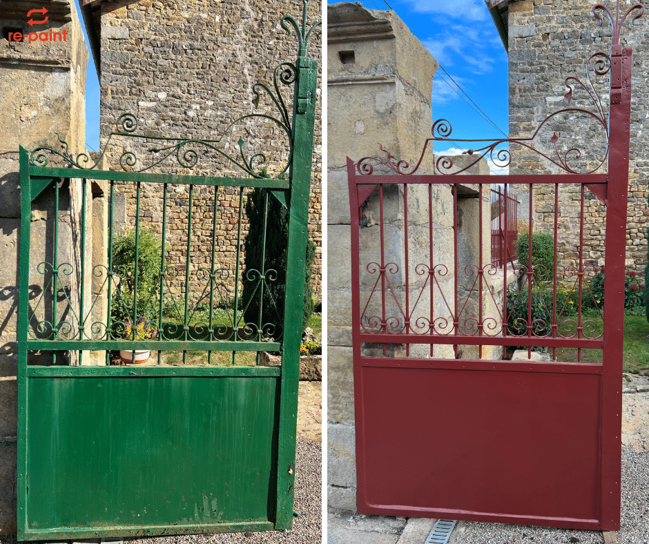 Repeindre un portillon en métal