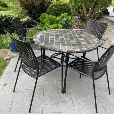 Thermolaquage d'un salon de jardin