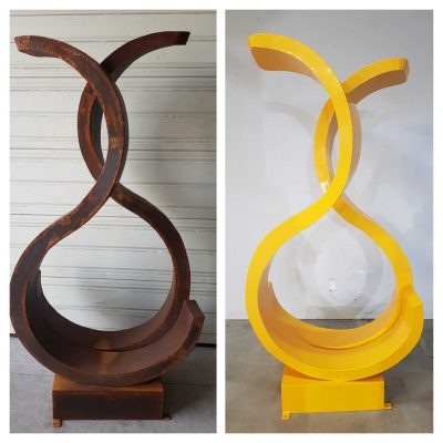 repeindre-sculpture-metal-jaune-thermocolor-atc34