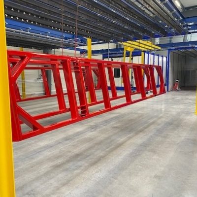 Thermolaquage support acier rouge - GK TECHNIQUES